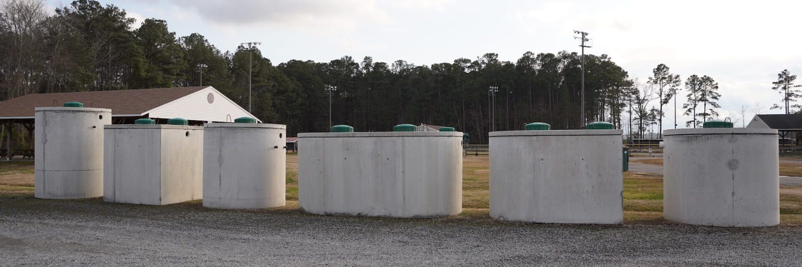 six different types of concrete septic tanks